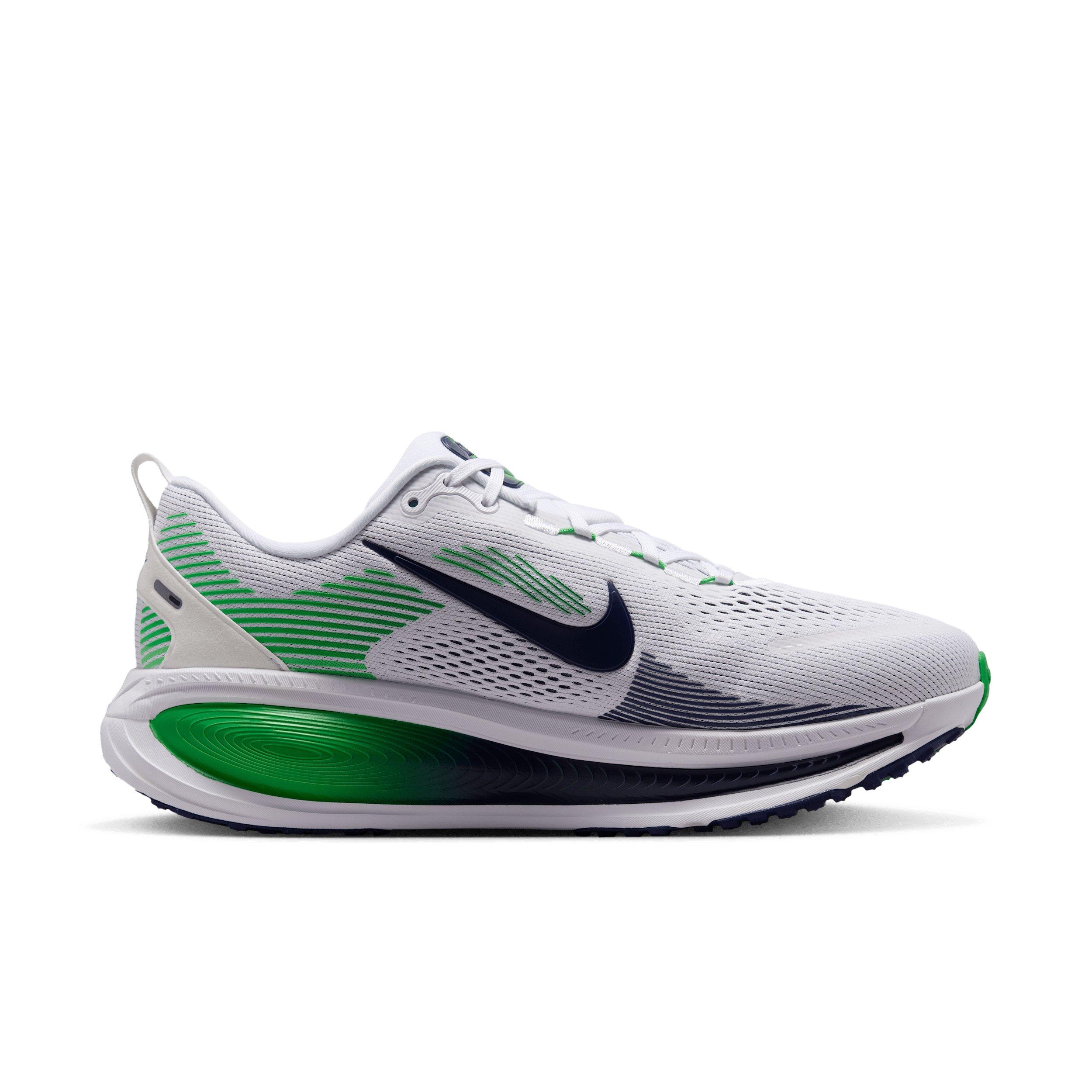 Nike Vomero 18 "White/Green Spark/Midnight Navy" Men's Wide Running Shoe - WHITE/GREEN/NAVY